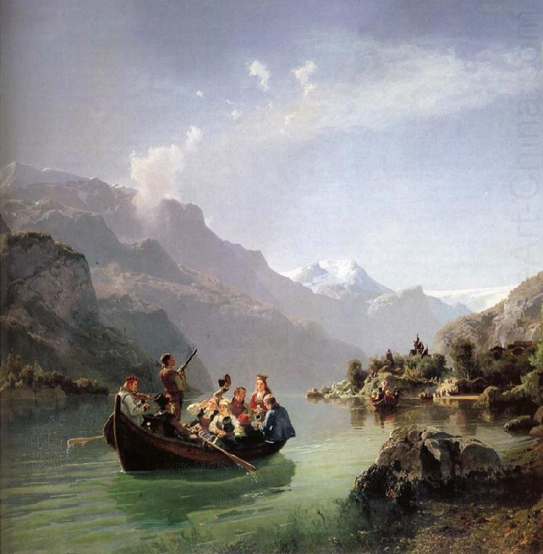 Brudfarden i Hardanger, Hans Gude